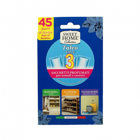  Parfum de camere - SWEET HOME ODORIZANT HAINE (DULAP) 3PLICURI/SET TALC