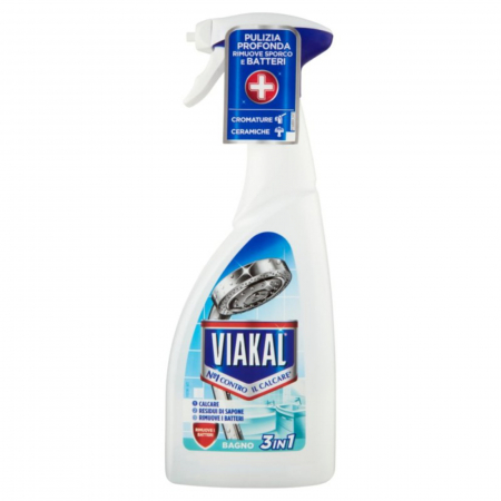  Solutie de indepartat rugina si calcar - VIAKAL SOLUTIE ANTICALCAR PENTRU BAIE 3 IN 1 700ML CU PULVERIZATOR