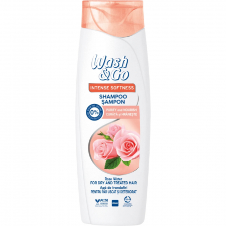 Sanatate si cosmetica - WASH AND GO SAMPON 360ML APA DE TRANDAFIRI