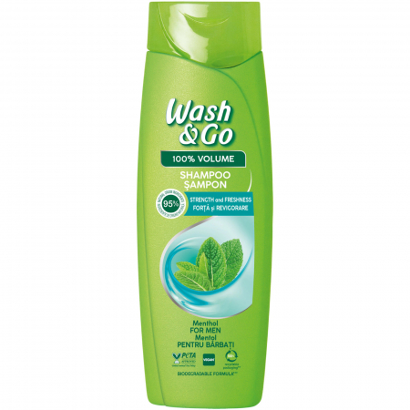 Sanatate si cosmetica - WASH AND GO SAMPON 360ML MENTOL
