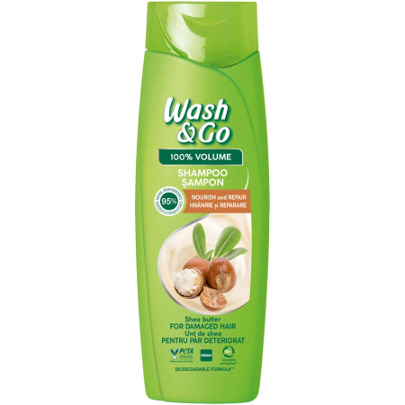 Sanatate si cosmetica - WASH AND GO SAMPON 360ML SHEA BUTTER