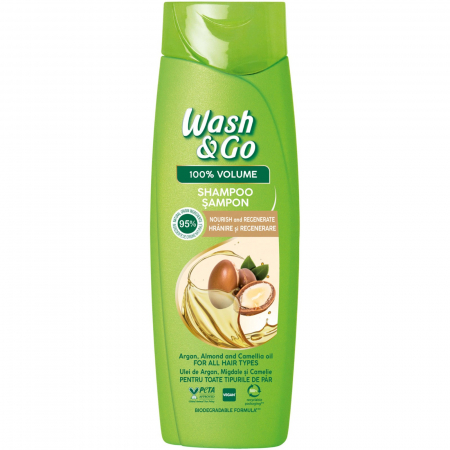 Sanatate si cosmetica - WASH AND GO SAMPON 360ML ULEI DE ARGAN