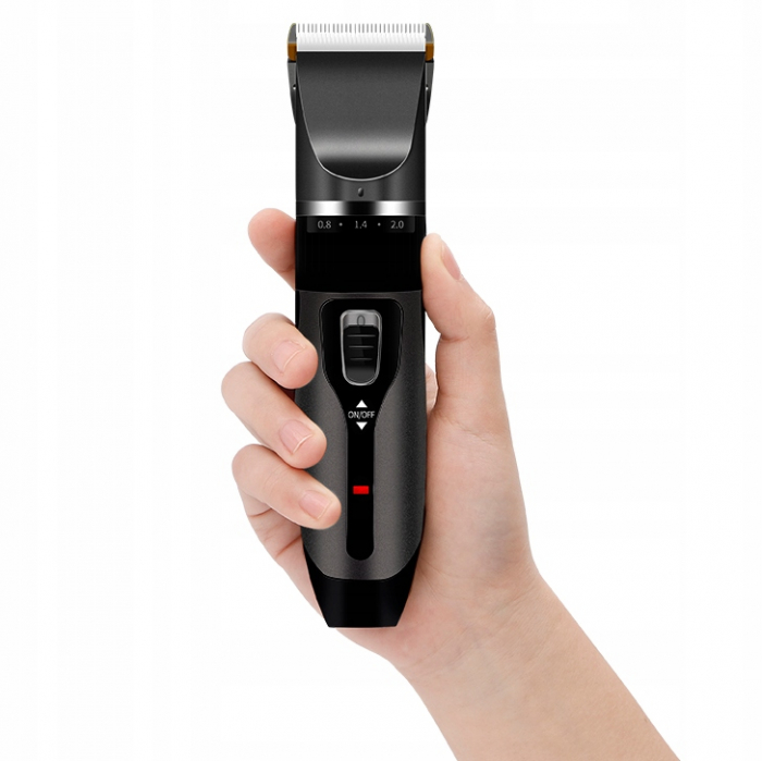 Aparat de tuns profesional pentru cani cu acumulator, lama titan + ceramica, incarcare USB, culoare Neagra, model AVX-WT-BLACK-T10 [4]