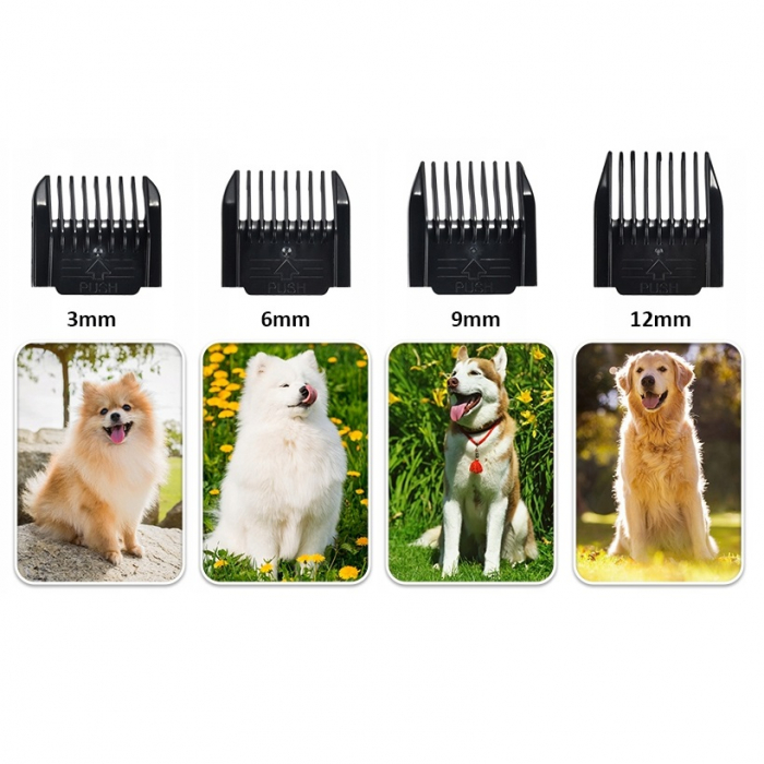 Aparat de tuns profesional pentru cani cu acumulator, lama titan + ceramica, incarcare USB, culoare Neagra, model AVX-WT-BLACK-T10 [2]