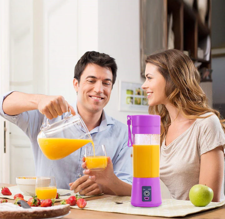 Blender, Juicer, Shaker Portabil Reincarcabil USB, Capacitate 380 ml storcator de fructe si legume [4]