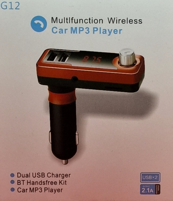 Car Kit audio Bluetooth, TFcard, dual USB, modulator fm cu incarcator auto - G12 [3]