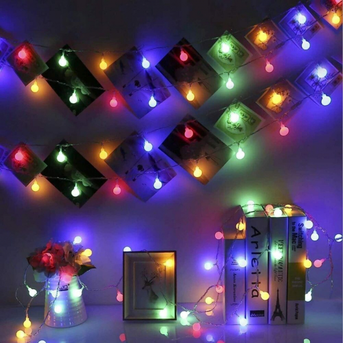 Instalatie Luminoasa 50 LED -uri multicolore cu panou solar [2]