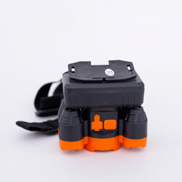 Lanterna frontala cu 5 LED-uri si acumulator, incarcare USB [2]