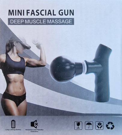 Dispozitiv pentru masaj corporal, muscular, facial, anticelulitic si de relaxare portabil cu acumulator si incarcare usb. Pistolul de masaj are o singura viteza a intensitatii vibratiilor. Dispozitivul de masaj Fascial Gun este fabricat din materiale calitative oferind placerea masajului de stimulare prin vibratii. Pachetul aparatului de masj contine -pistol de masaj -cablu alimentare [1]