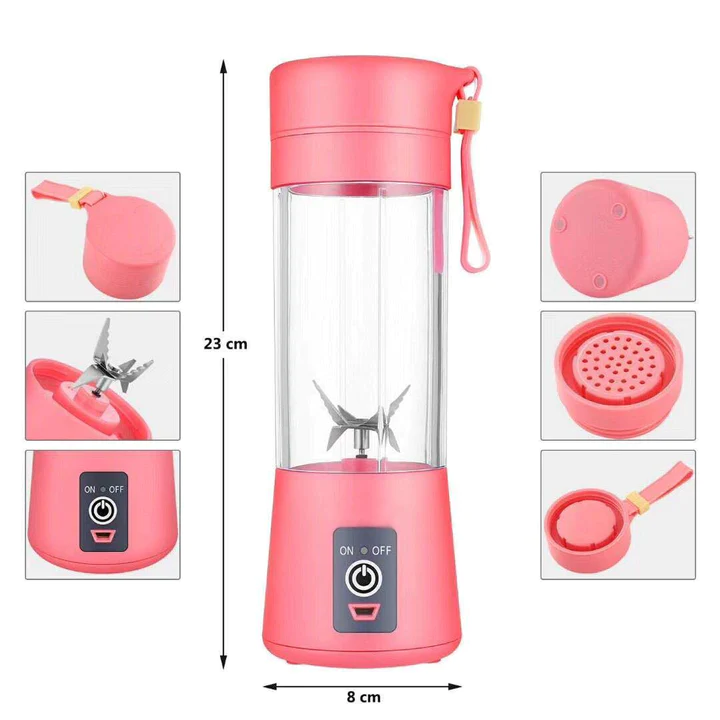 Blender, Juicer, Shaker Portabil Reincarcabil USB, Capacitate 380 ml storcator de fructe si legume [2]