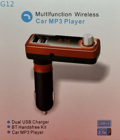 Car Kit audio Bluetooth, TFcard, dual USB, modulator fm cu incarcator auto - G12 [2]