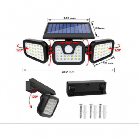 Lampa Solara LED cu senzor crepuscular si senzor de miscare [1]