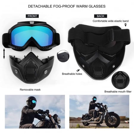 Masca de Protectie Fata cu Ochelari Detasabili [4]