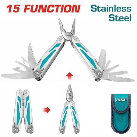 Instrumente de Supravietuire - Cleste / Unealta multifunctionala - 15 functii  Total TFMFT01151