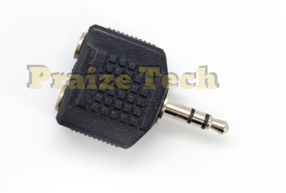 Adaptor Jack-2x Jack 3.5mm, Model Negru, Splitter pentru Sisteme Audio [2]