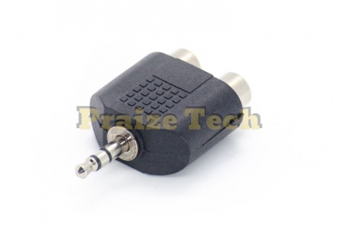 Adaptor Jack 3.5mm - 2xRCA, Model Negru, pentru Sisteme Audio sau PC [4]
