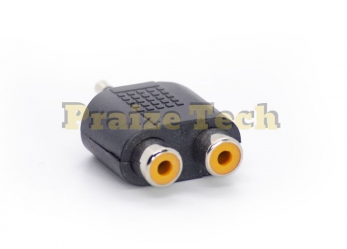 Adaptor Jack 3.5mm - 2xRCA, Model Negru, pentru Sisteme Audio sau PC [5]