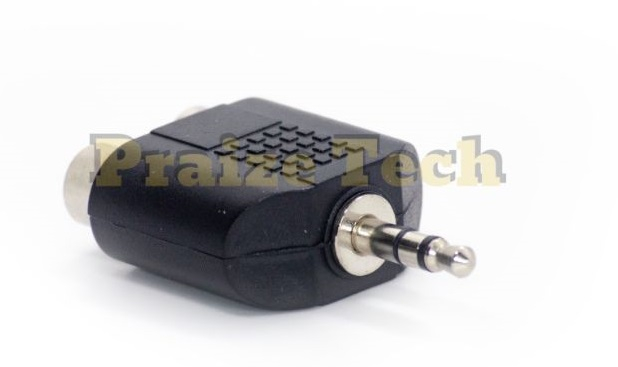 Adaptor Jack 3.5mm - 2xRCA, Model Negru, pentru Sisteme Audio sau PC [2]