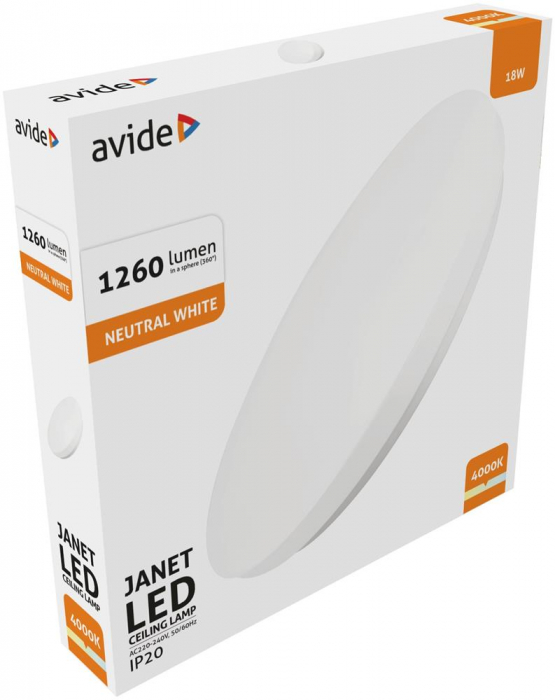 Aplică Plafonieră LED 18W 330*60mm NW 4000K Janet [2]