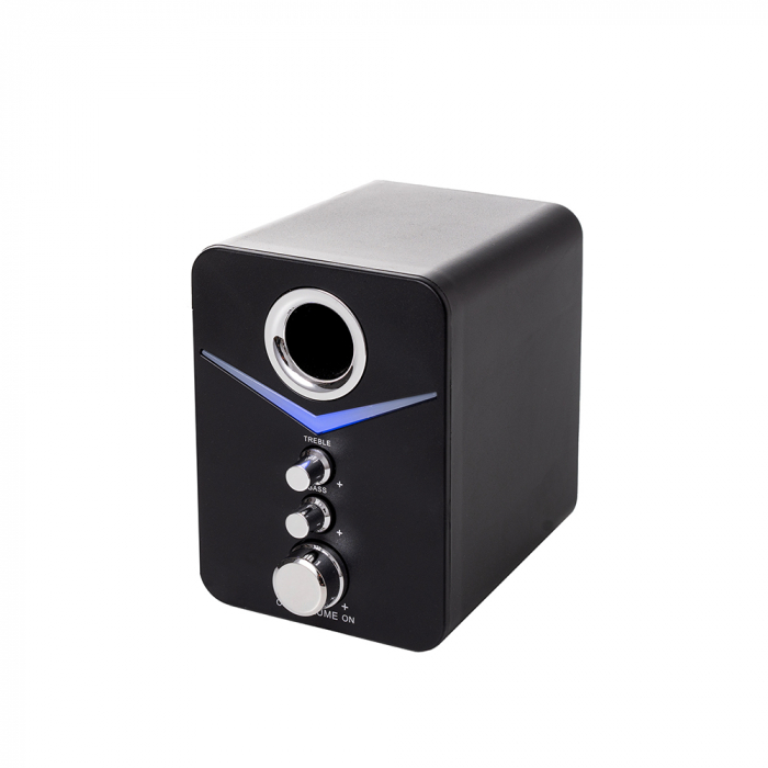 Boxe 2.1 Spacer, Negru, Tornado, 11W(2X3W+5W), USB – Control Volum, Bass [3]