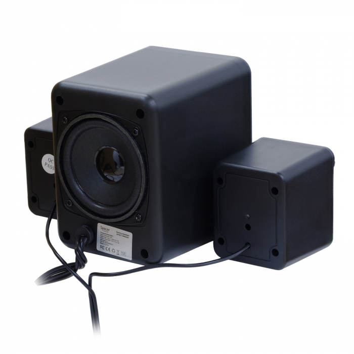 Boxe 2.1 Spacer, Negru, Tornado, 11W(2X3W+5W), USB – Control Volum, Bass [5]