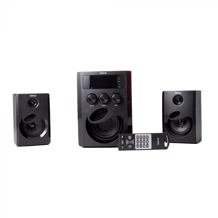 Boxe 2.1 Spacer, BT Tokyo, 20W(2X5W+10W), USB – Bluetooth si Jack [2]