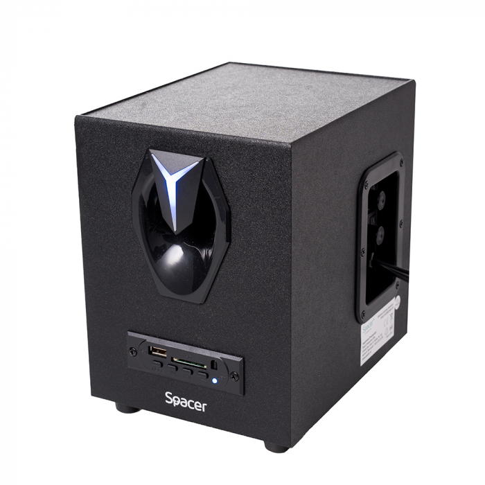 Boxe 2.1 Spacer, BT- Hurricane, 14W(2X3W+8W), USB – Bluetooth si Jack [3]