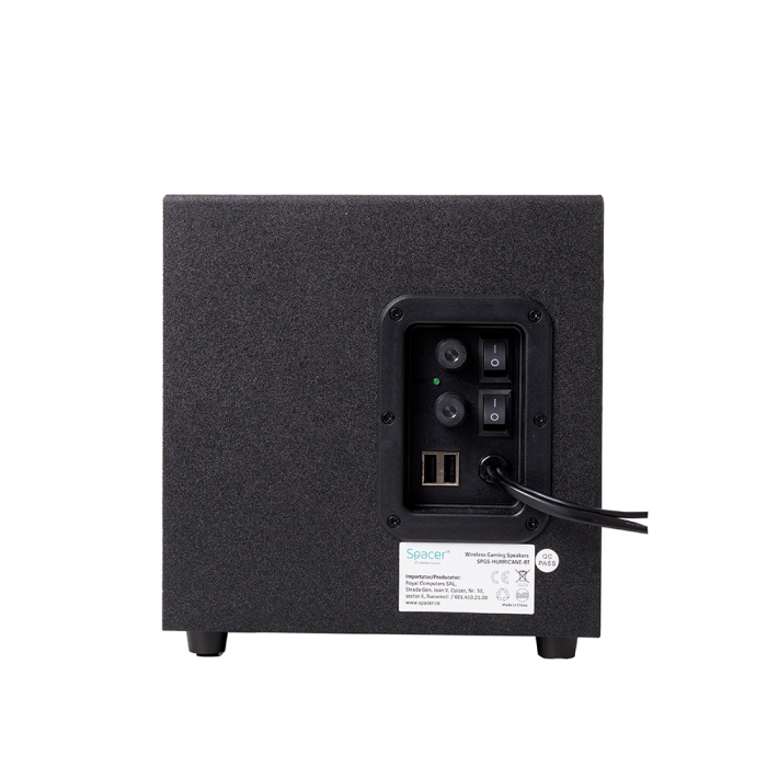 Boxe 2.1 Spacer, BT- Hurricane, 14W(2X3W+8W), USB – Bluetooth si Jack [4]