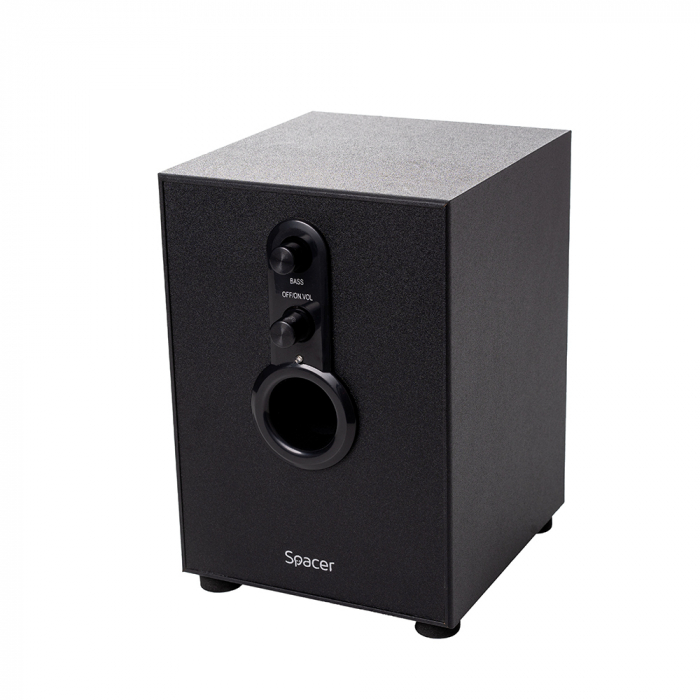 Boxe 2.1 Spacer, Negru, SPB-2200, 11W(2X3W+5W) – Control Volum, Bass [3]