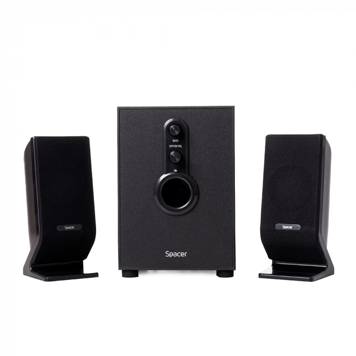 Boxe 2.1 Spacer, Negru, SPB-2200, 11W(2X3W+5W) – Control Volum, Bass [4]
