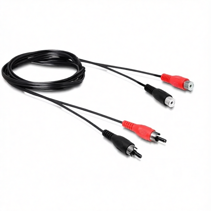 Cablu Audio 2xRCA Tata-Mama, 1.5m Lungime - Tip Male-Female pentru Sistem HIFI, Amplificatoare, Semnal Audio HD [2]