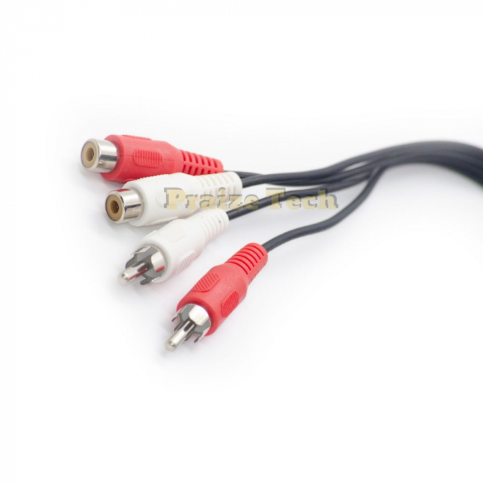 Cablu Audio 2xRCA Tata-Mama, 5m Lungime - Tip Male-Female pentru Sistem HIFI, Amplificatoare, Semnal Audio HD [4]