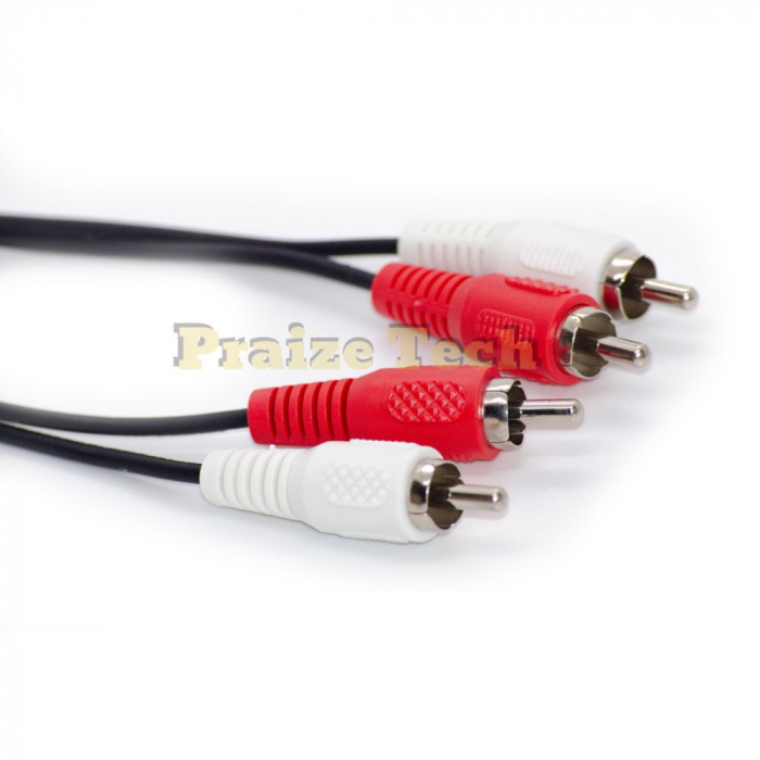 Cablu Audio 2xRCA Tata-Tata, 1.5m Lungime - Tip Male-Male pentru Sistem HIFI, Amplificatoare, Semnal Audio HD [3]