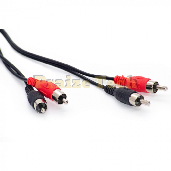Cablu Audio 2xRCA Tata-Tata, 2.5m Lungime - Tip Male-Male pentru Sistem HIFI, Amplificatoare, Semnal Audio HD [3]