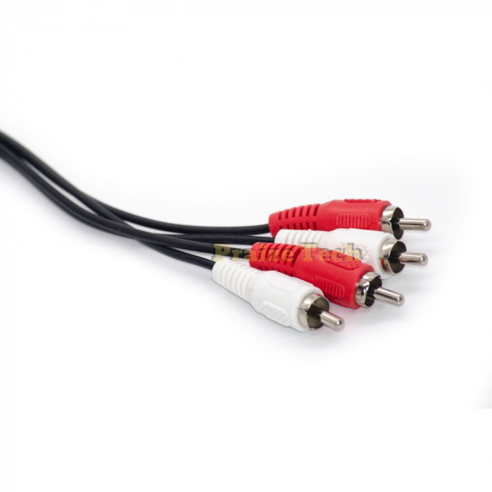 Cablu Audio 2xRCA Tata-Tata, 5m Lungime - Tip Male-Male pentru Sistem HIFI, Amplificatoare, Semnal Audio HD [5]