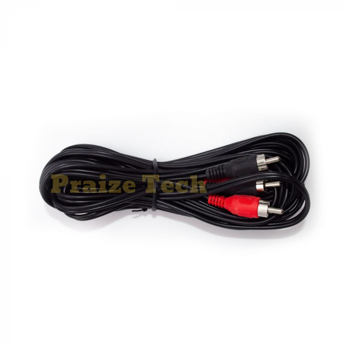 Cablu Audio 2xRCA Tata-Tata, 5m Lungime - Tip Male-Male pentru Sistem HIFI, Amplificatoare, Semnal Audio HD [2]