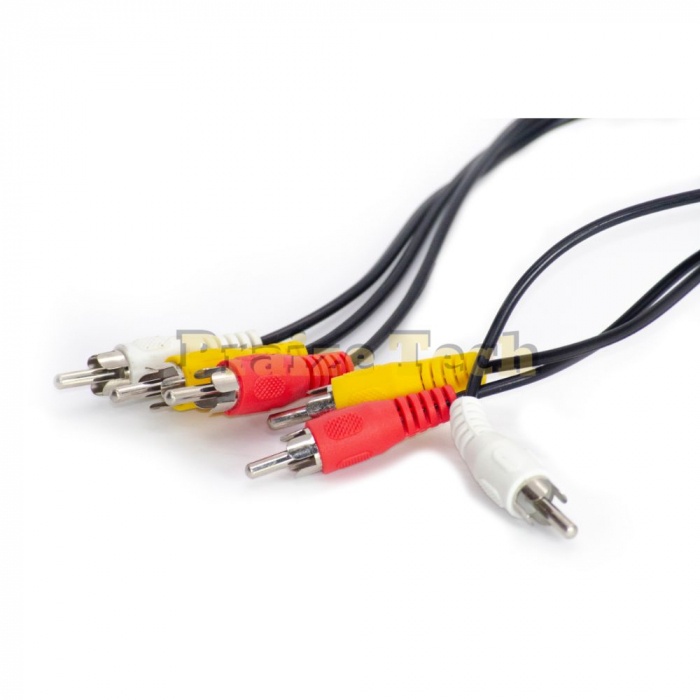 Cablu AV 3xRCA Tata-Tata, 10m Lungime - Tip Male-Male pentru TV, DVD Player sau Gaming [2]