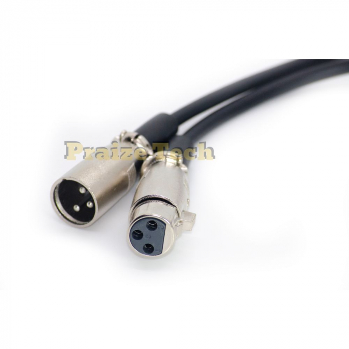 Cablu de Microfon XLR 3 Pin, Tata/Mama, Lungime 5m - Cablu Canon pentru Microfoane cu Condensator [3]