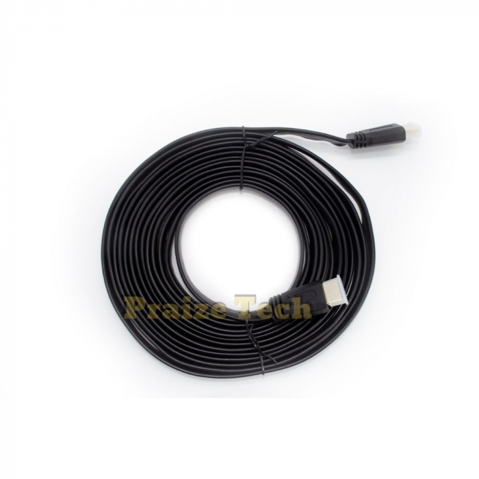 Cablu HDMI 1.4 Plat, 19 Pini cu Ethernet, Lungime 5m - Cablu Video pentru TV HD, Monitoare sau Console [4]