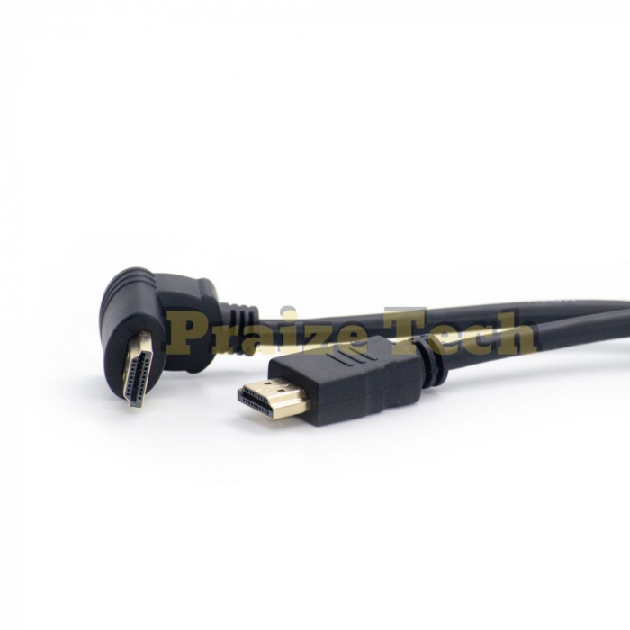 Cablu HDMI 19 Pini, 90 Grade, Lungime 1.5m - pentru TV HD, Monitoare sau Console [2]