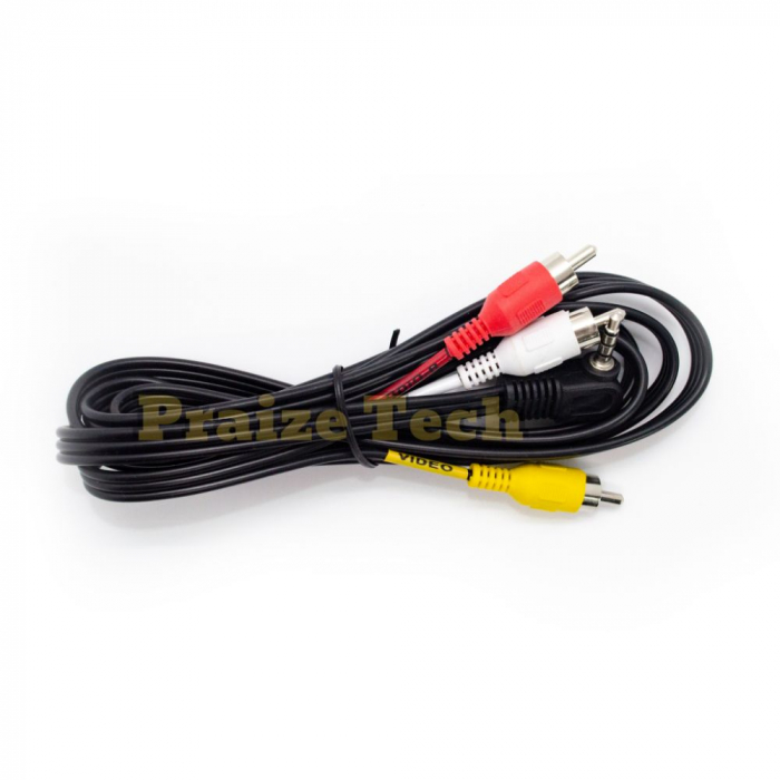 Cablu Jack 3,5 Stereo 4 Pini Tata – 3xRCA Tata, 1.5m Lungime - Tip Jack 4 Contacte pentru TV, Media Player, VCR [2]