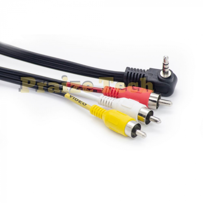 Cablu Jack 3,5 Stereo 4 Pini Tata – 3xRCA Tata, 1.5m Lungime - Tip Jack 4 Contacte pentru TV, Media Player, VCR [3]