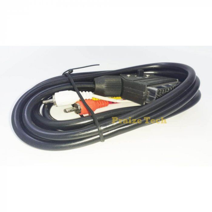 Cablu SCART 3xRCA Comutator IN-OUT, Model Negru, 2m Lungime - Cablu Scart Bidirectional pentru TV [3]