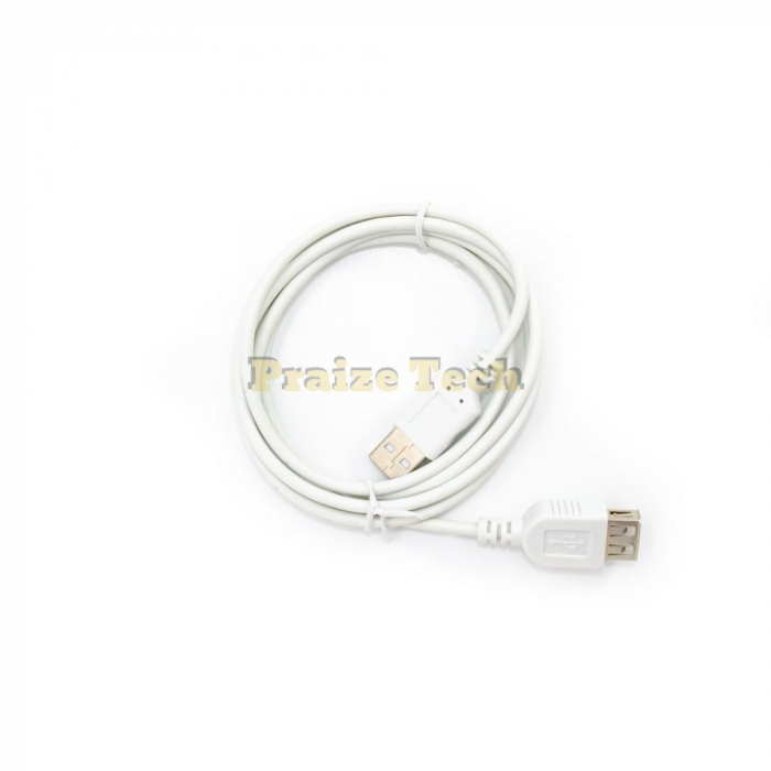 Cablu USB A Tata-Mama Alb, Versiune 2.0, 1.5 M Lungime – Prelungitor Extensie USB Tip Mama Tata [2]