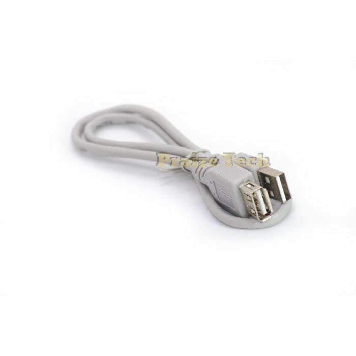 Cablu USB A Tata-Mama Gri, Versiune 2.0, 0.5 M Lungime - Prelungitor Extensie USB Tip Mama Tata [2]