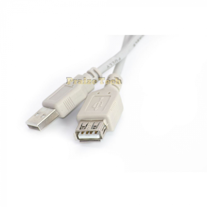Cablu USB A Tata-Mama Gri, Versiune 2.0, 3 M Lungime - Prelungitor Extensie USB Tip Mama Tata [4]