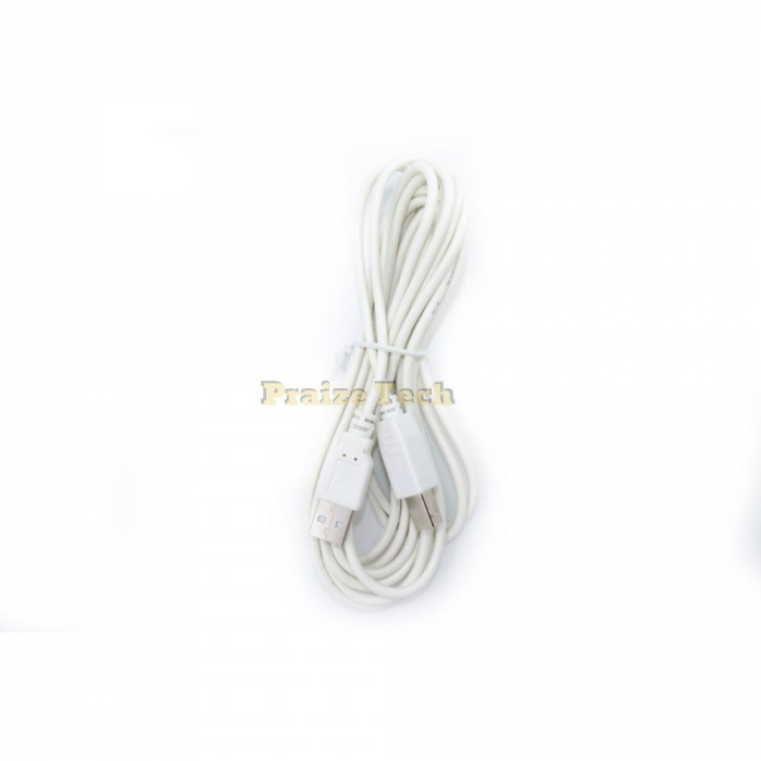 Cablu USB A Tata - USB B Tata, Alb, Cablu Imprimanta, 3m Lungime - Ideal pentru Scanner, HDD extern, Hub USB [2]