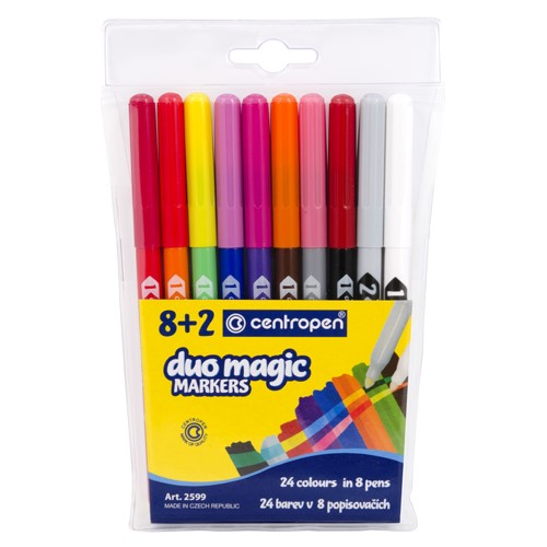 Carioca Centropen Duomagic - 8 +2 Culori/Set [1]