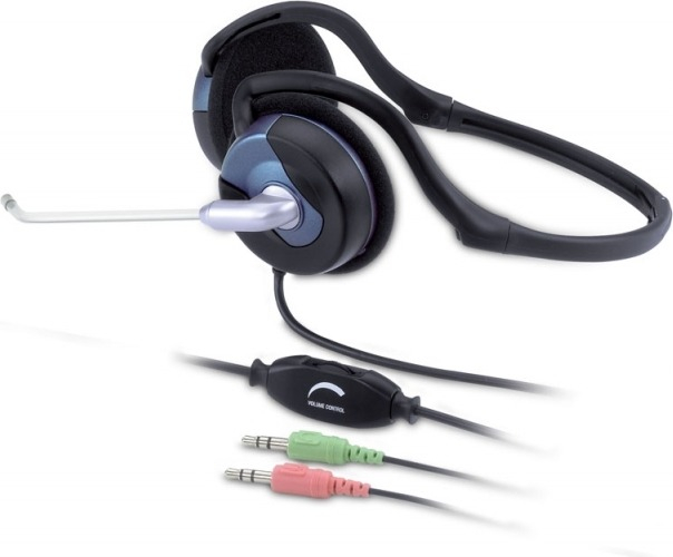 Casti Genius, Model Negru, HS-300N, Microfon – Conectare 2x Jack [2]