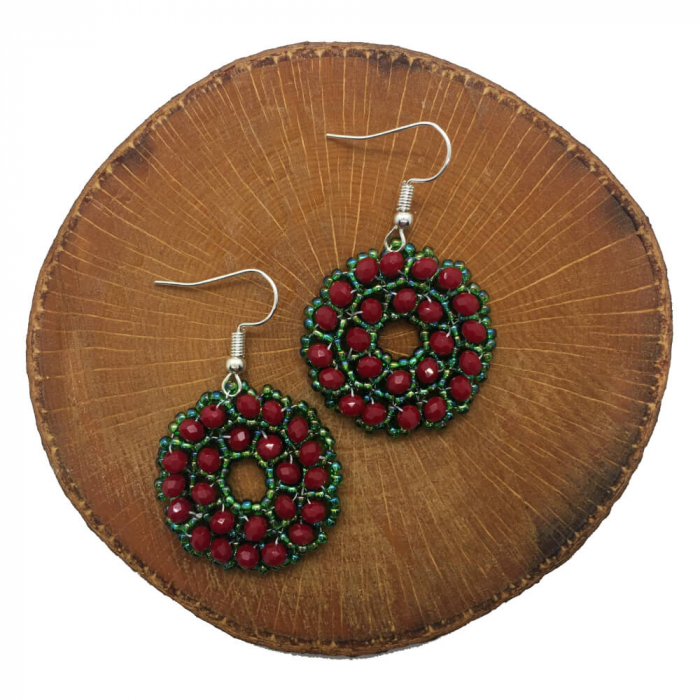 Cercei Handmade, Model Advent – Accesoriu de Craciun Confectionat de Mana [1]
